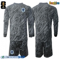 Maglie da calcio Paesi Bassi Portiere Prima Maglia Bambino Mondiali 2026  Manica Lunga + Pantaloni corti)